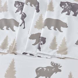 FreshFolds Mountain Ridge Lodge Bears Microfiber Sheet Set