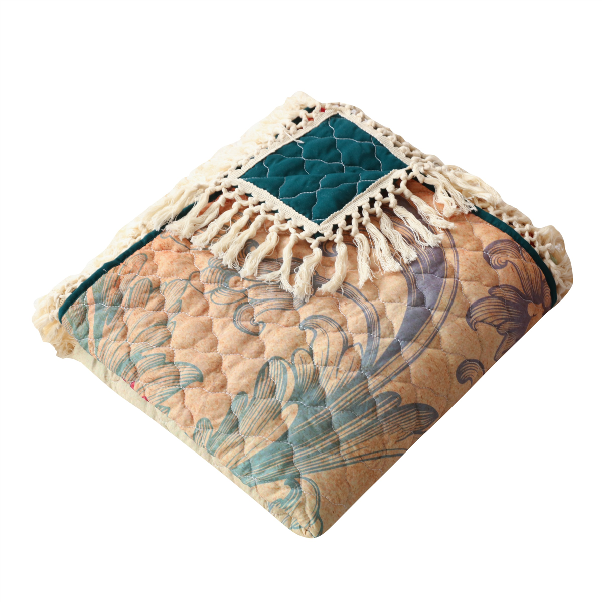 Greenland Home Fashions(tm) Eden Peacock Reversible Quilted Throw B