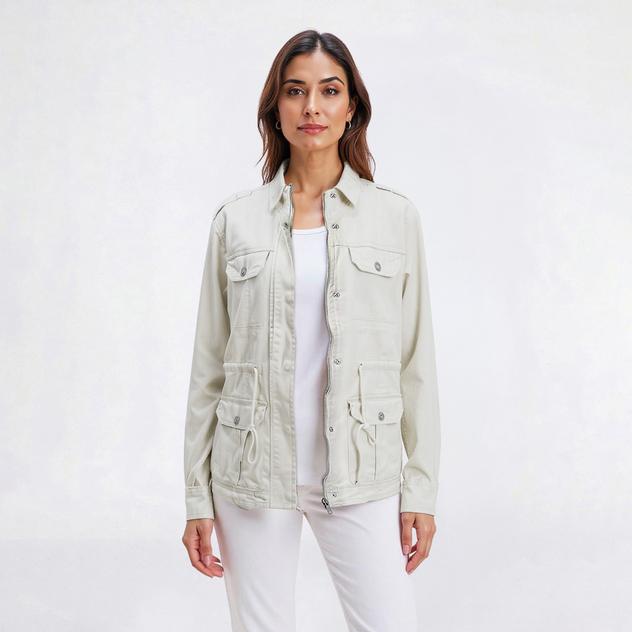 Womens Baccini Long Sleeve Anorak Patch Pockets Jacket