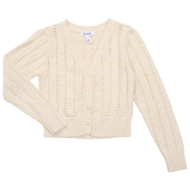 Girls (7-16) Speechless® Long Sleeve Lurex Knit Cardigan