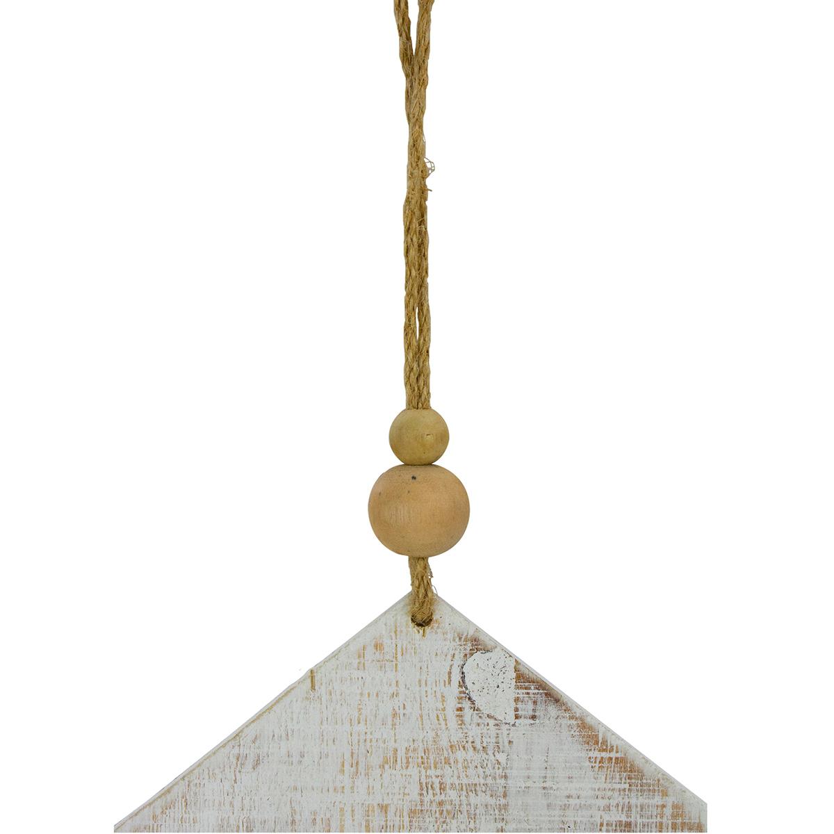 Northlight Seasonal White Wooden "Peace" Christmas Ornament