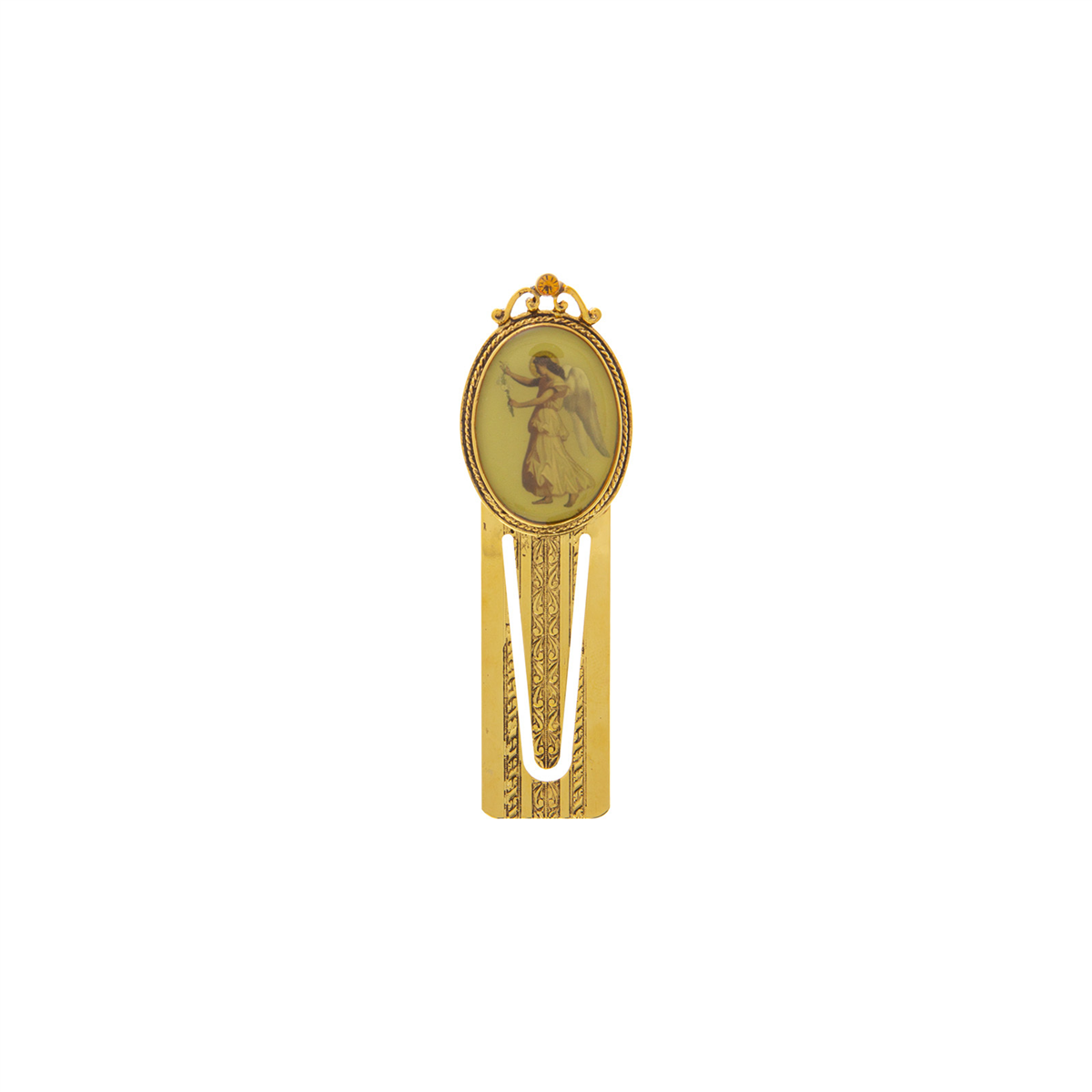 Symbols of Faith Gold-Tone Annunciation Angel Bookmark