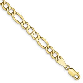 Mens Gold Classics(tm) 10kt. 5.35mm 8in. Figaro Chain Bracelet