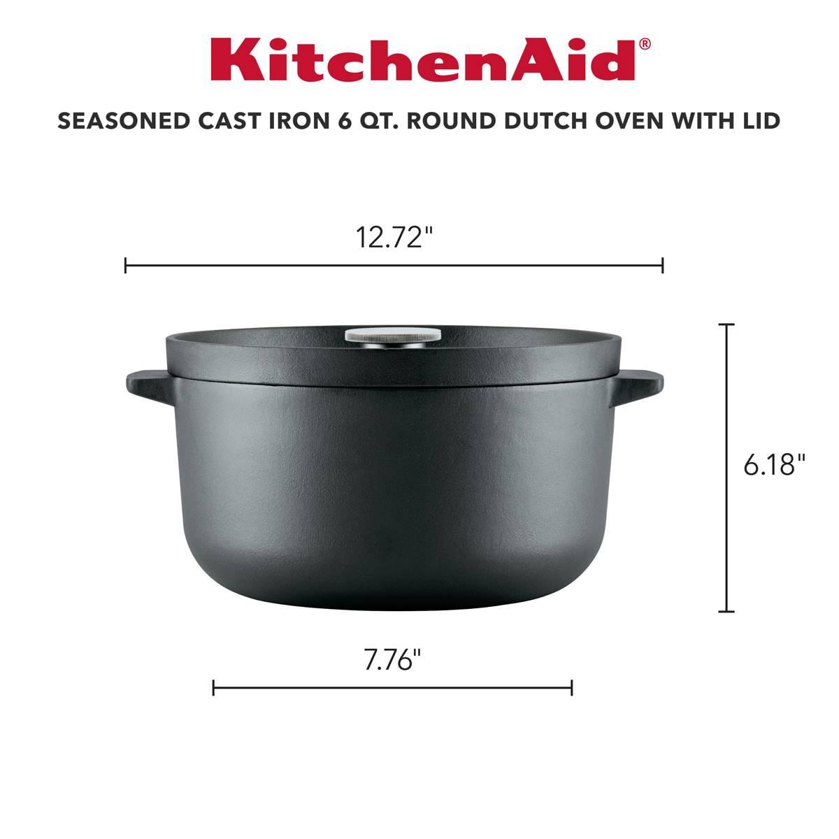 KitchenAid® Seasoned Cast Iron Dutch Oven Casserole Pot
