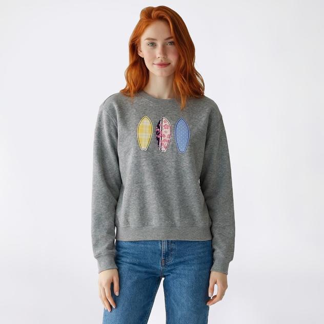 Juniors No Comment Surfboard Sweatshirt