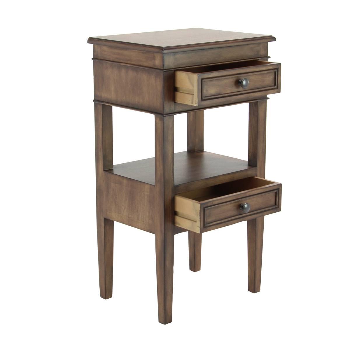 9th & Pike® Brown Pine Traditional Accent Table