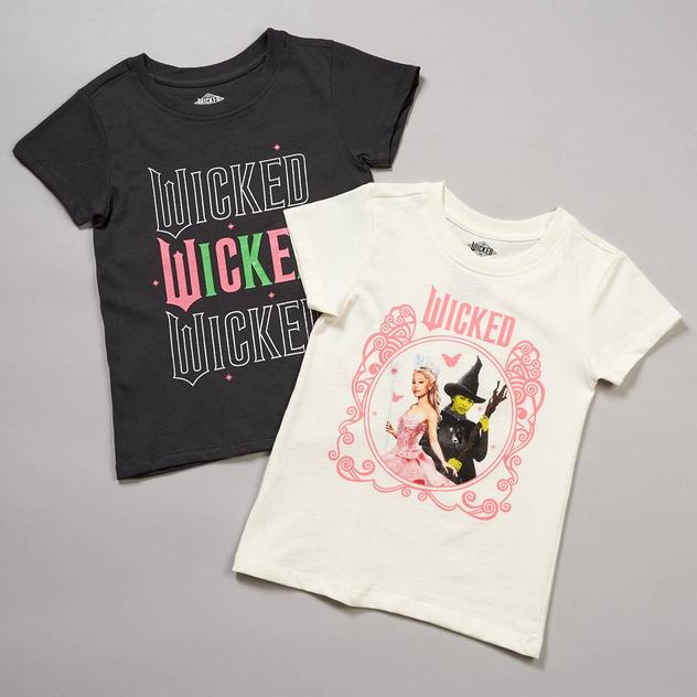 Girls (7-16) Wicked 2pk. Glinda & Elphaba Short Sleeve Tees