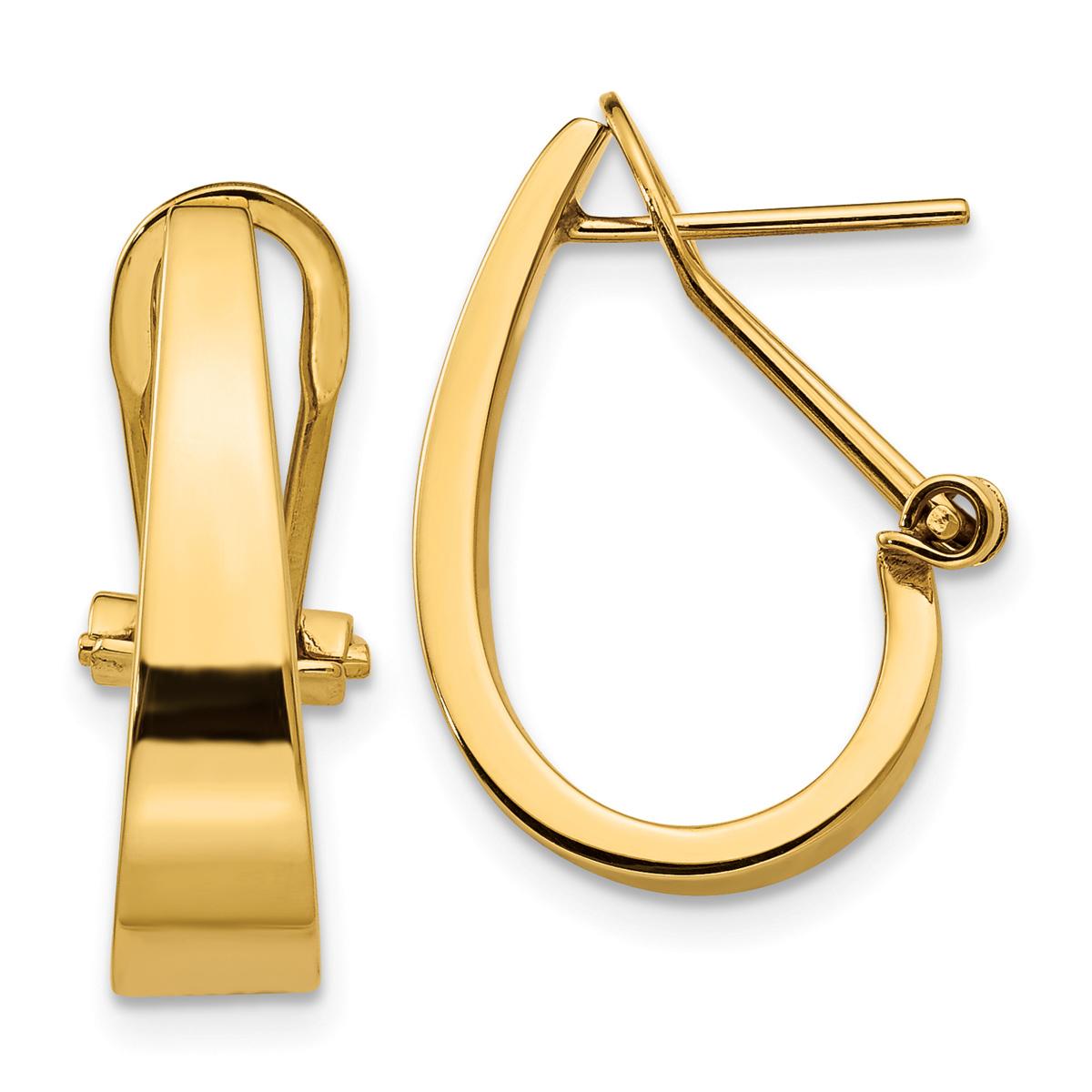 Gold Classics(tm) 14k Polished Gold J-Hoop Earrings
