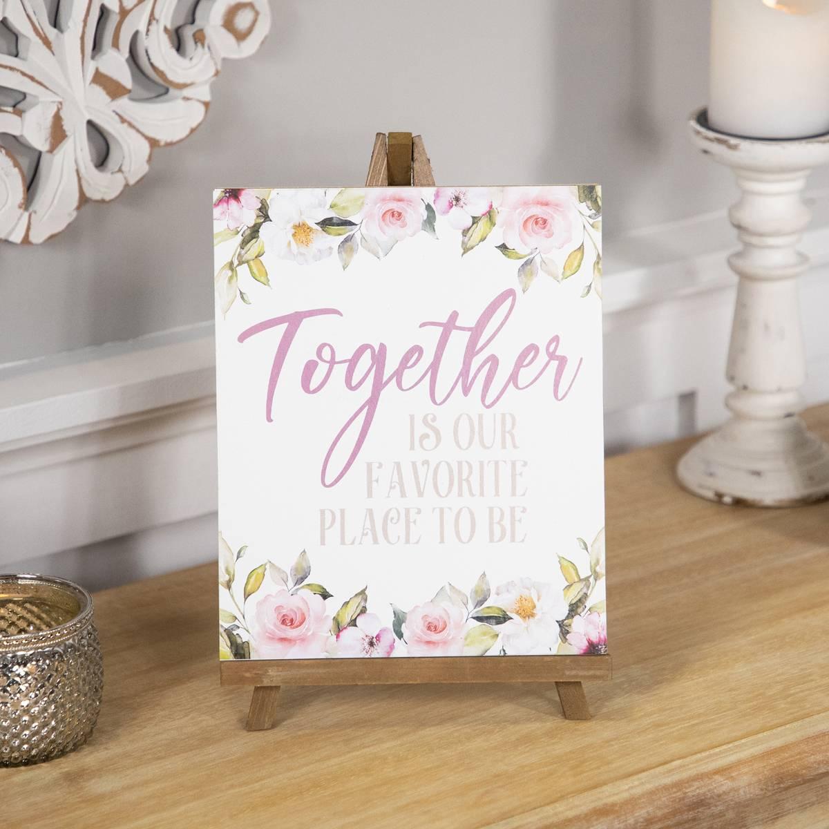 Northlight Seasonal Together Wooden Easel Sign