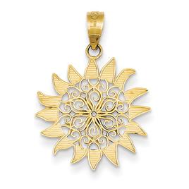 Gold Classics(tm) 14kt. Polished Filigree Sun Pendant
