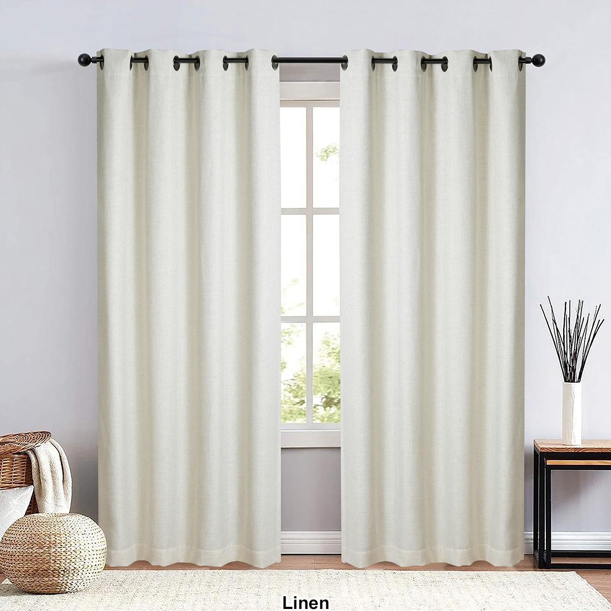 Sunshield Linen Blend 100% Blackout Grommet Curtains