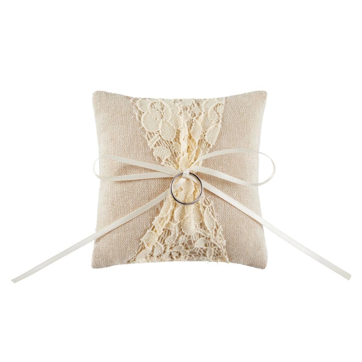 Best Furry Friends Rustic Ring Bearer Collar Pillow