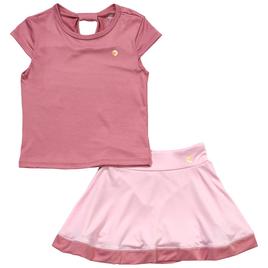 Girls (7-16) RBX Keyhole Tee w/ Color Block Skort Set