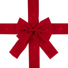Northlight Seasonal Pre-Lit Red Velvet Christmas Door Bow