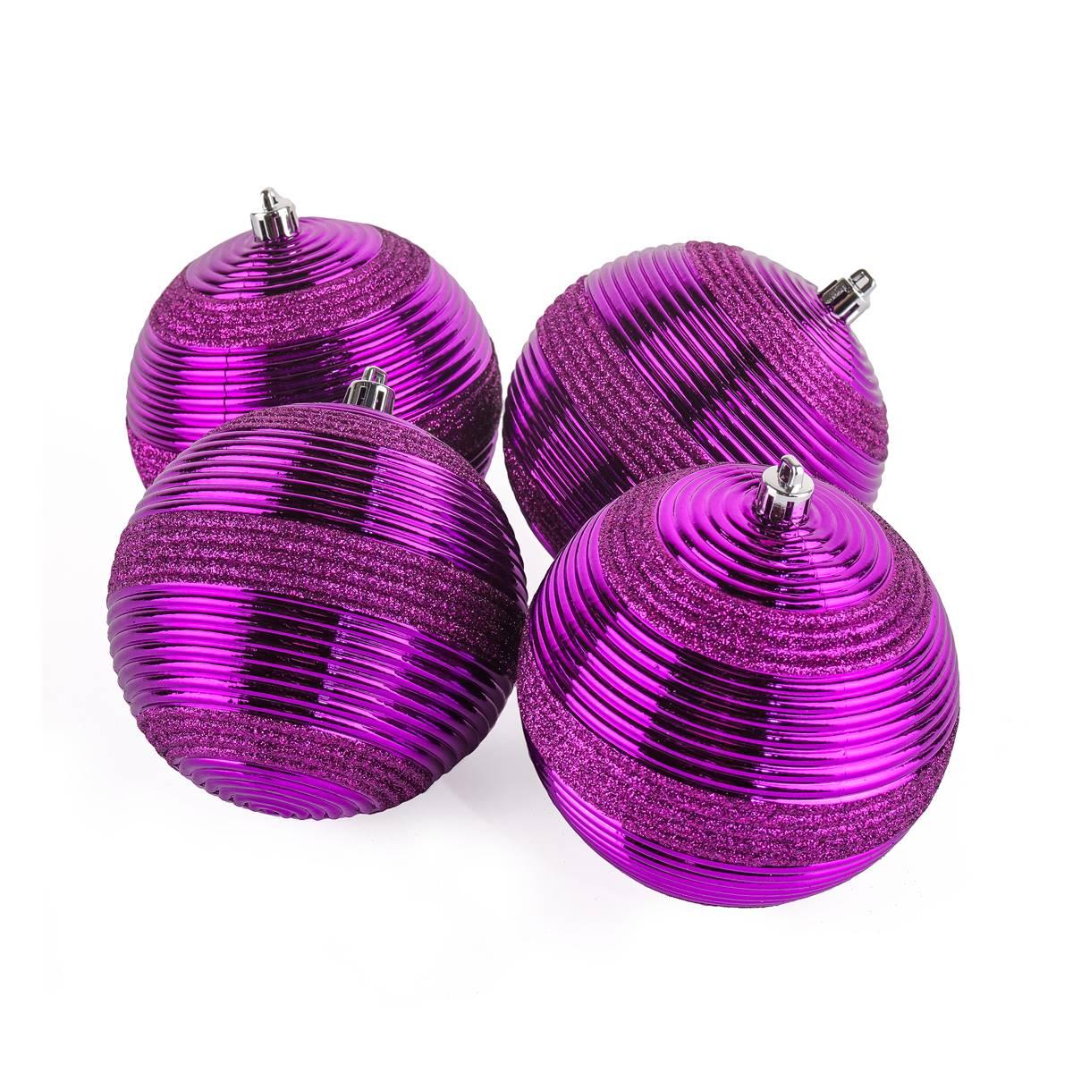 National Tree 4.5in. Shatterproof Bauble Ornaments - Set of 4