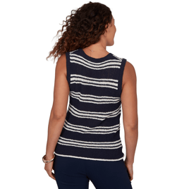 Womens Emaline Summer In The City Stripe Sweater Vest