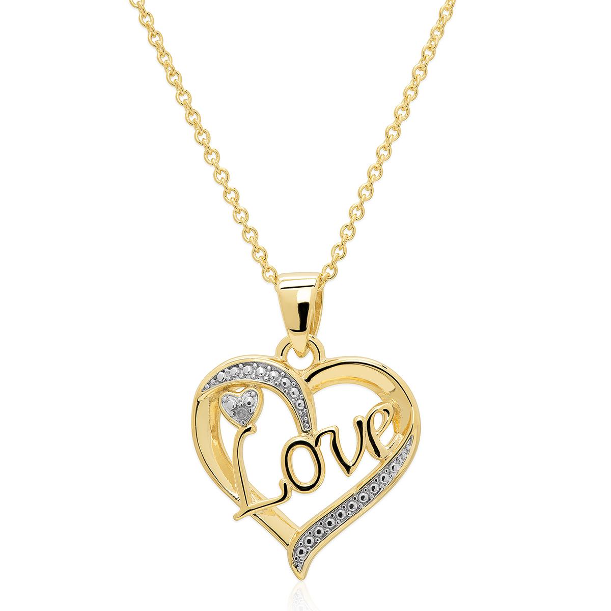 Accents by Gianni Argento Diamond Accent Plated LoveHeart Pendant