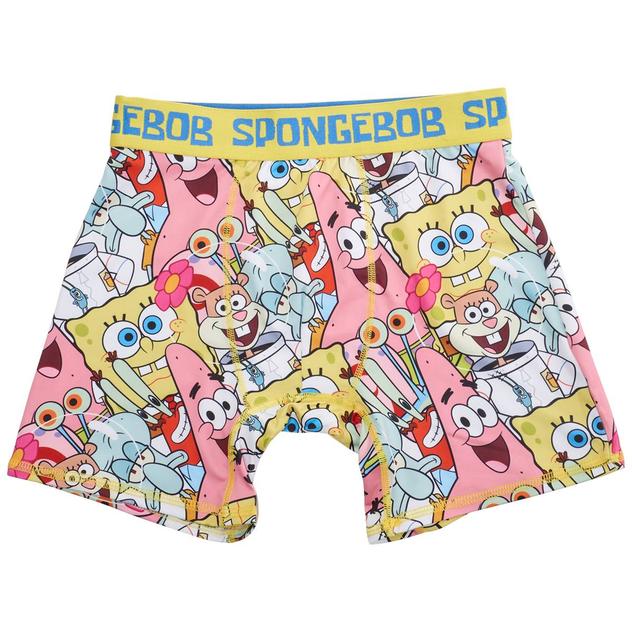 Mens Handcraft SpongeBob Team Athletic Boxer Briefs - Yellow