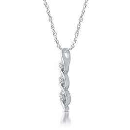 Then Now & Forever™ 1/10ct Diamond Sterling Silver 3Stone Pendant