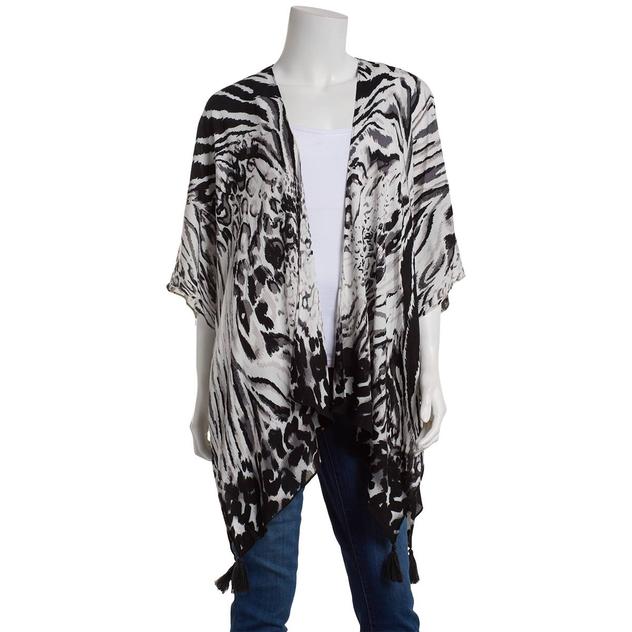 Womens Vince Camuto Animal Kimono