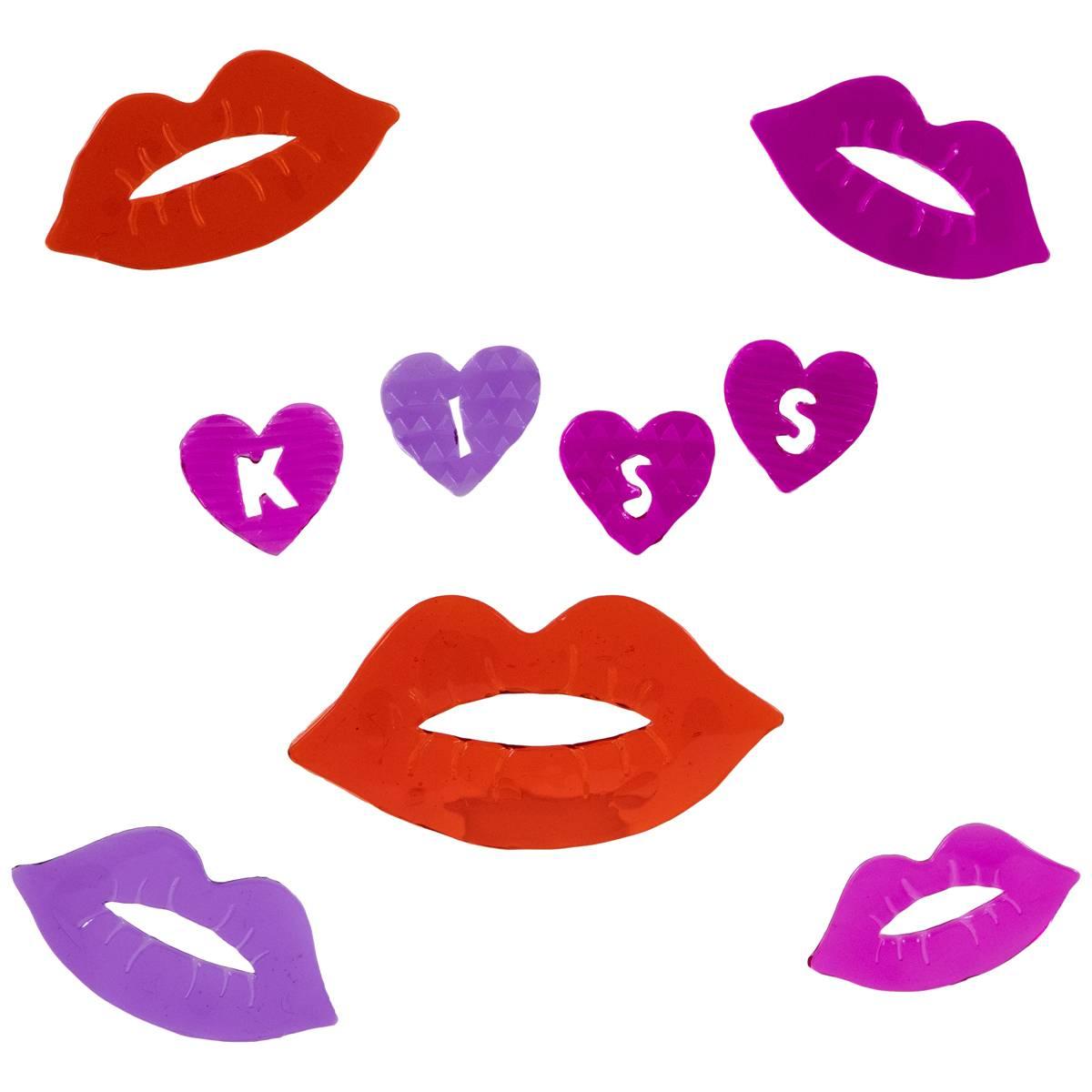 Northlight Seasonal Valentine''s Day Gel Window Clings - Set of 5