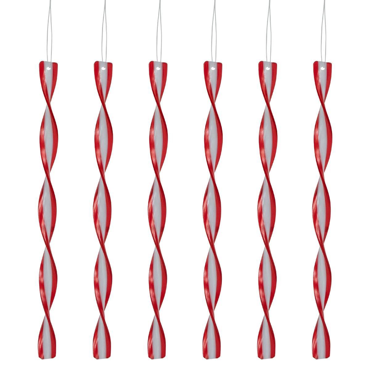 Northlight Seasonal 6ct. Red/White Swirl Christmas Ornaments