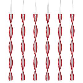 Northlight Seasonal 6ct. Red/White Swirl Christmas Ornaments
