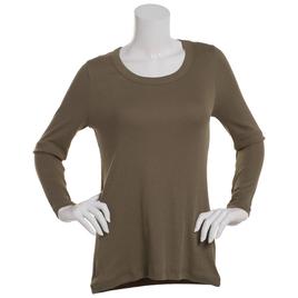 Womens Architect(R) Long Sleeve 2x2 Rib Scoop Neck Tee