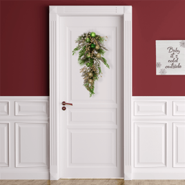 Northlight 25in. Ornaments & Berries Glittered Christmas Swag