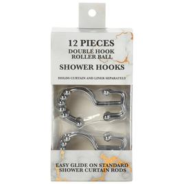 Silver Lining Home Chrome Double Roller Shower Hooks