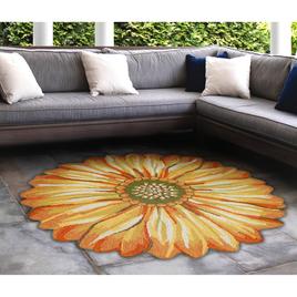 Liora Manne Frontporch Sunflower Large Round Area Rug
