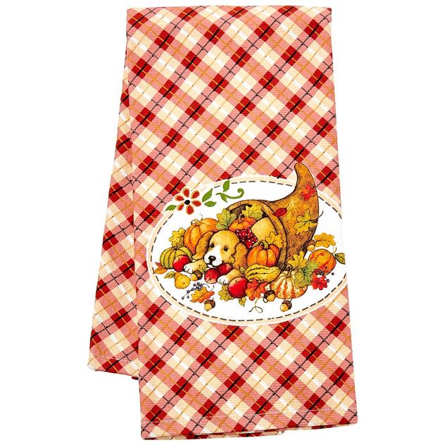 Fetching Fall Cornucopia Dog Dual-Purpose Kitchen Towel