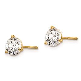 Pure Fire 14kt. Yellow Gold 1ctw. Screwback Diamond Earrings