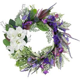 Northlight Seasonal Artificial Wildflowers & Magnolias Wreath