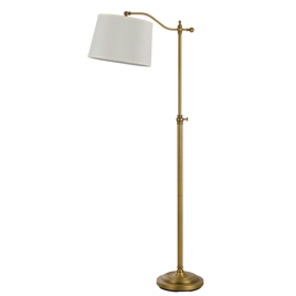HomeRoots 63 Bronze Adjustable Height Swing Arm Floor Lamp With