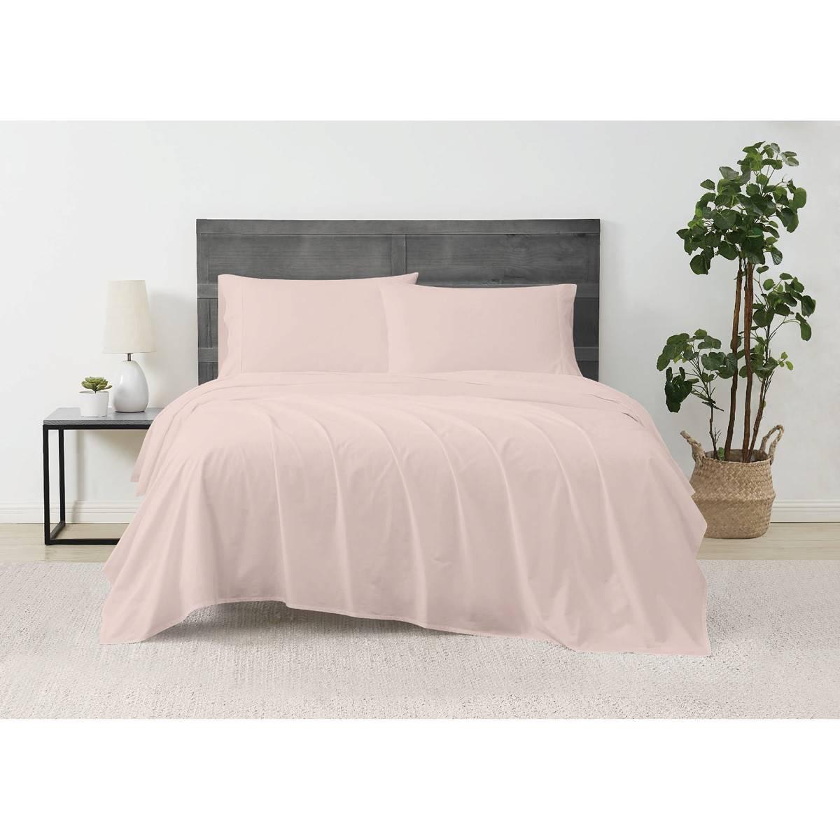 Cannon 200 Thread Count Solid Percale Sheet Set
