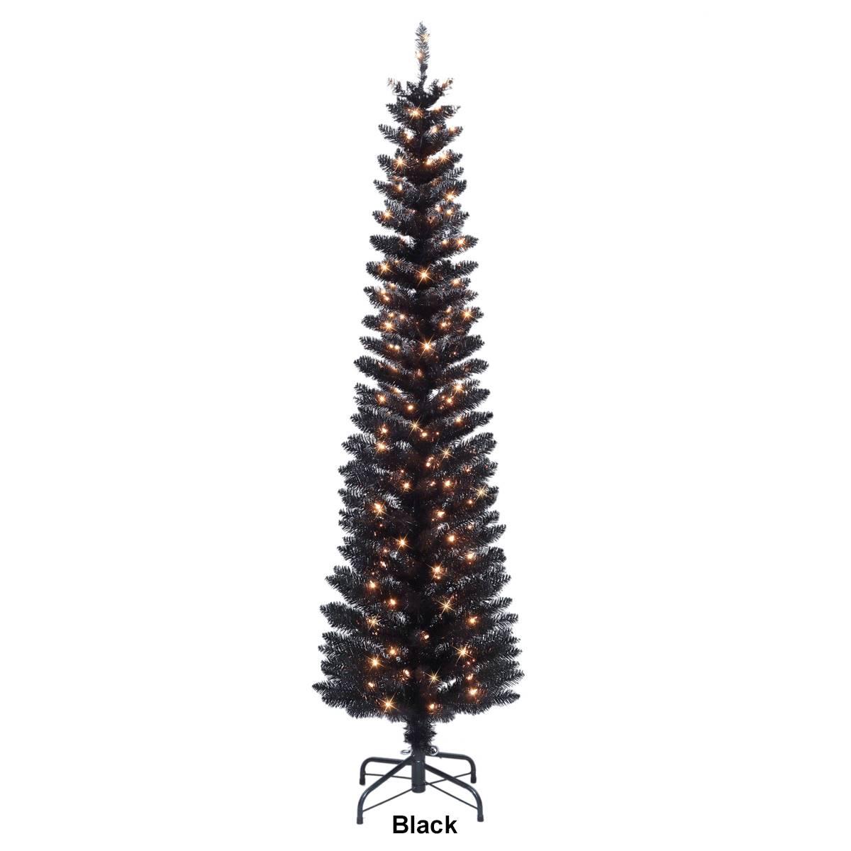 Puleo International 6ft. Pre-Lit Tinsel Artificial Christmas Tree