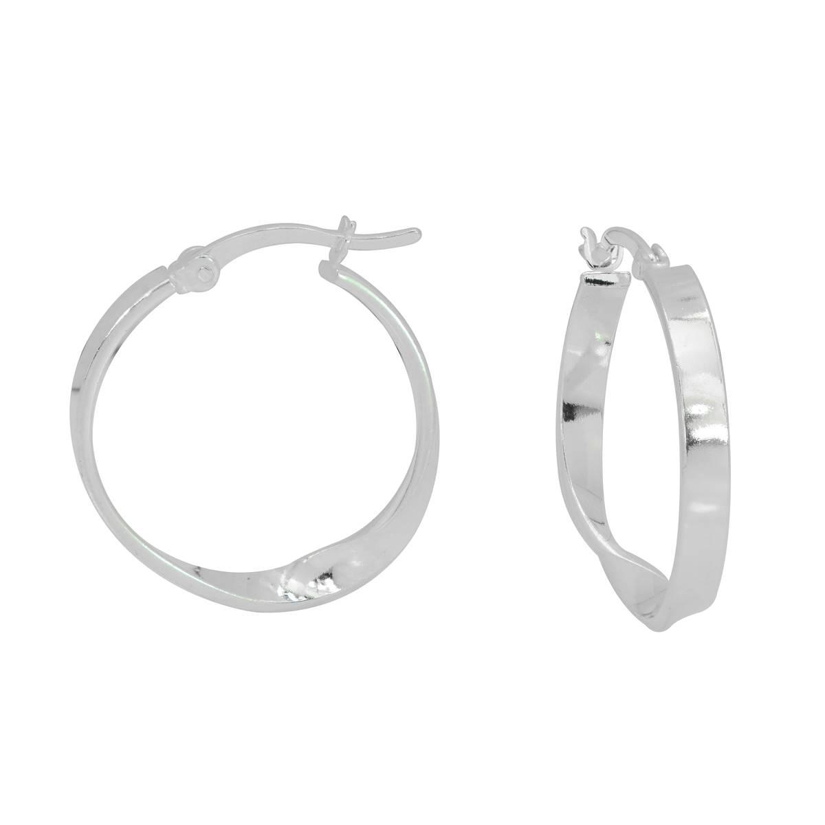 Sterling Silver Fancy Polished Hoop Earrings