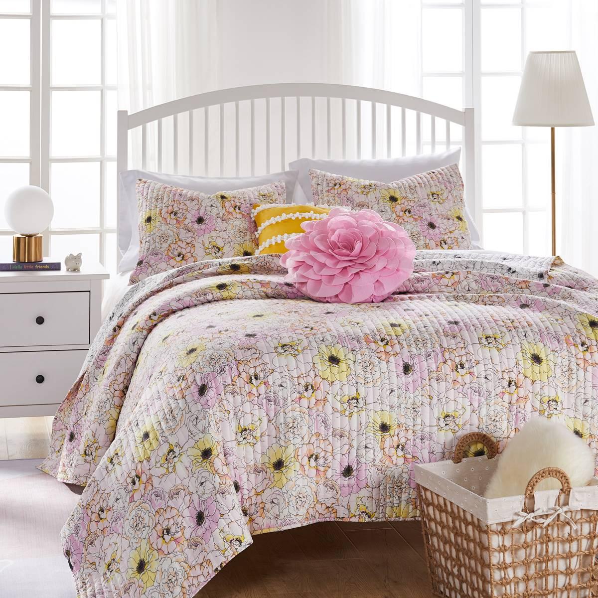Greenland Home Fashions™ Misty Bloom Reversible Quilt Set