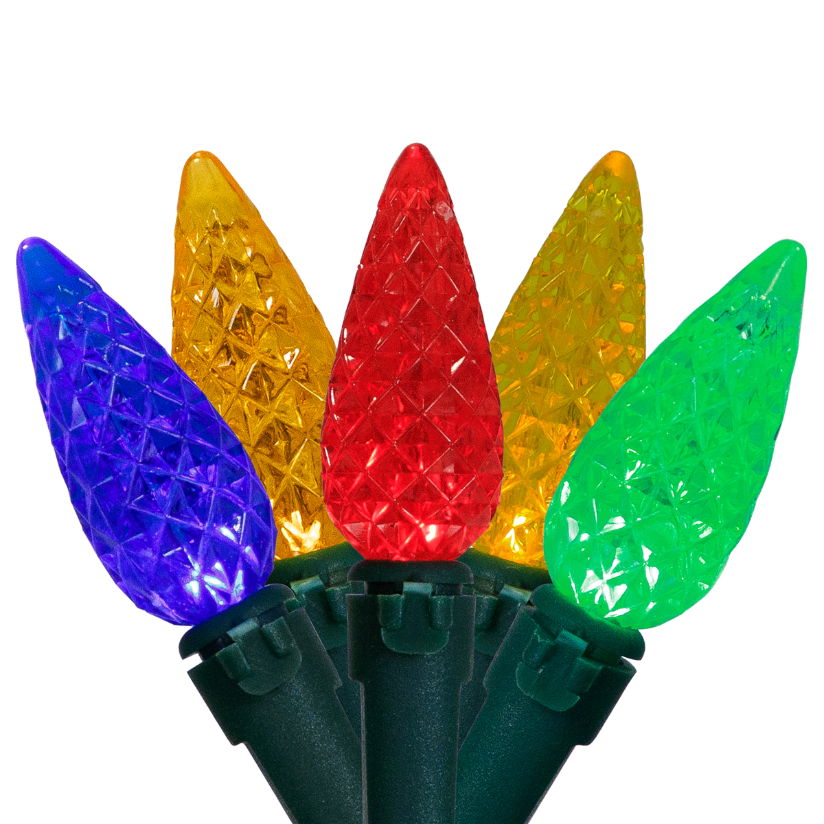 Northlight 15.75ft. LED Multicolor C6 Faceted Christmas Lights