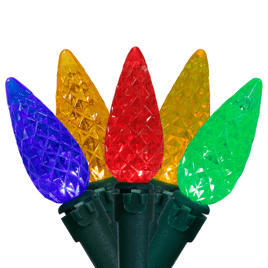 Northlight 15.75ft. LED Multicolor C6 Faceted Christmas Lights