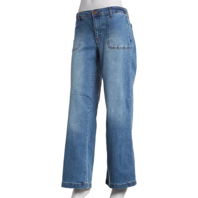 Juniors Celebrity Pink Porkchop Wide Leg Jeans