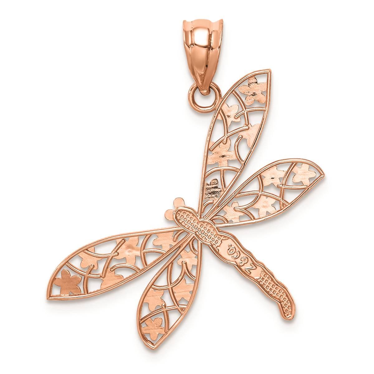 Gold Classics™ 14kt. Rose Gold Polished Dragonfly Pendant
