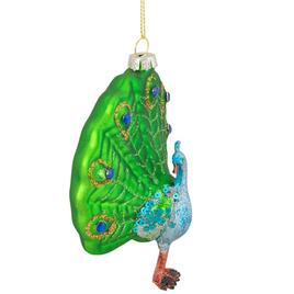 Northlight Seasonal 4.75in. Peacock Glass Christmas Ornament