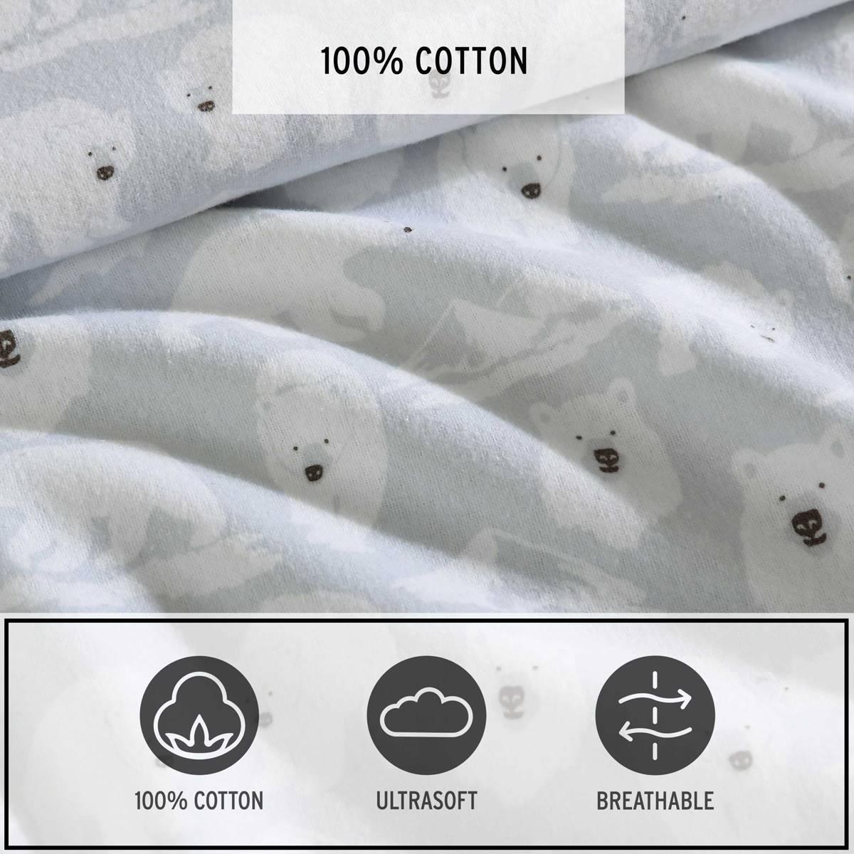 Eddie Bauer Explorer Bears Cotton Flannel Sheet Set