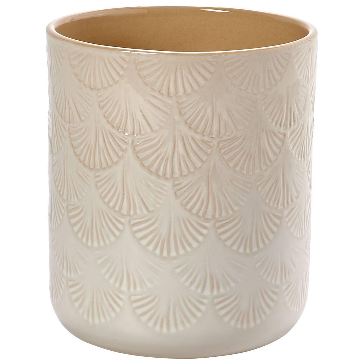 Home Essentials Round Palm Embossed Utensil Crock