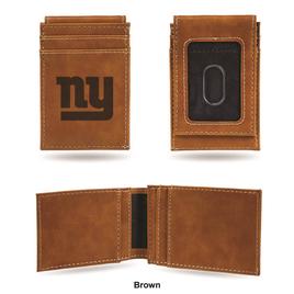 Mens NFL New York Giants Faux Leather Front Pocket Wallet