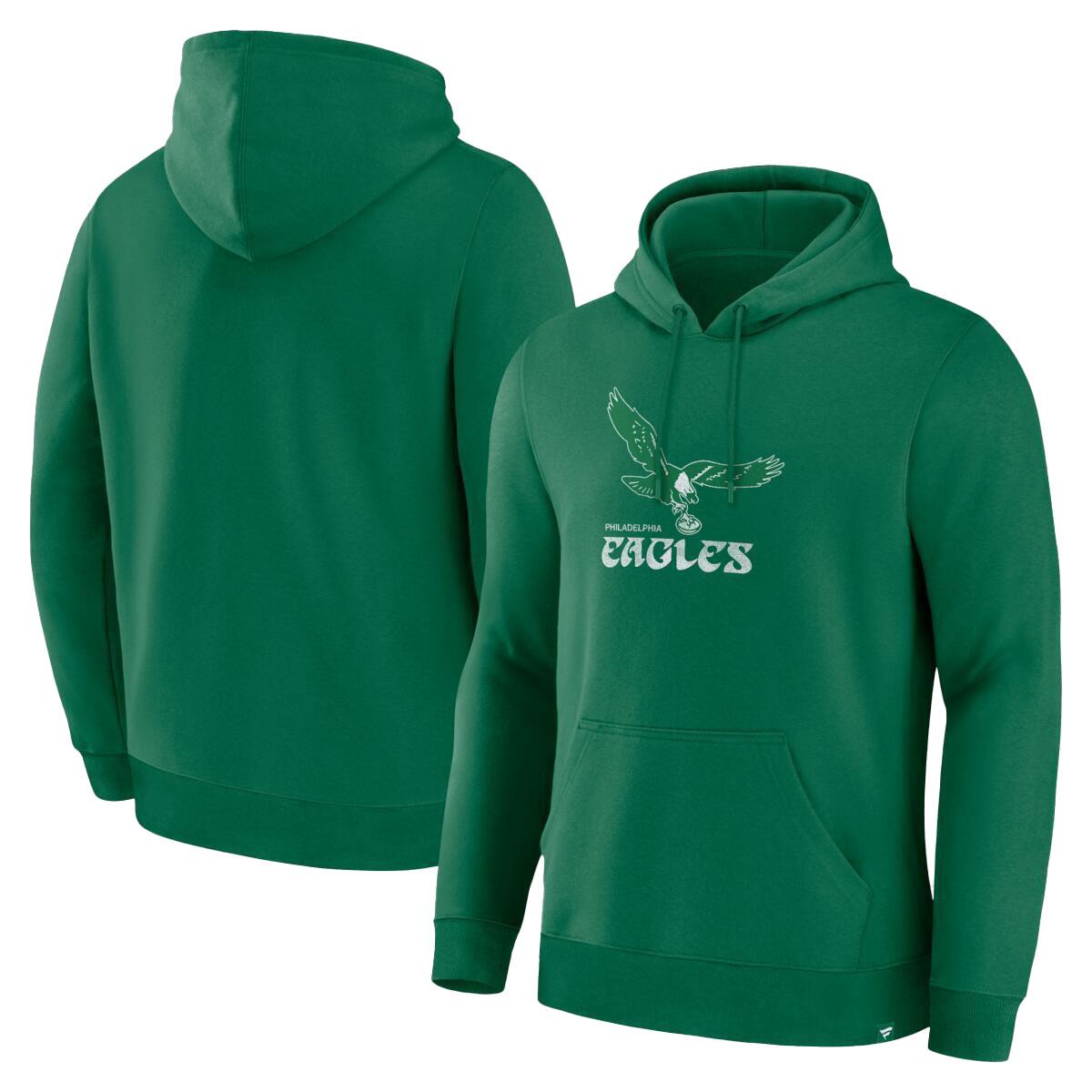 Mens NFL Philadelphia Eagles Vintage Logo Hooded Sweatshirt