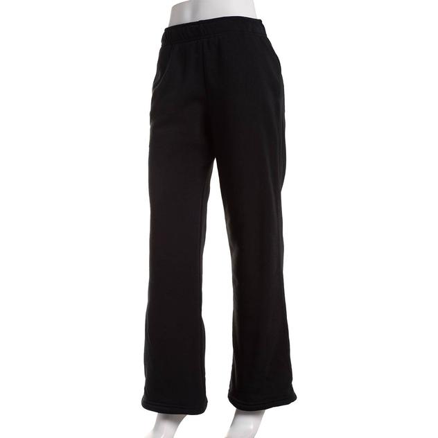 Juniors No Comment Teddy Bear Sherpa Lined Wide Leg Sweatpants