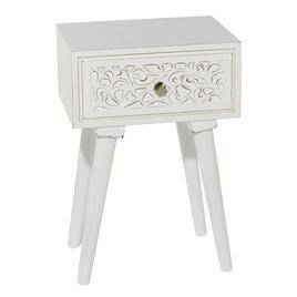 9th & Pike(R) Wood Carved Side Table